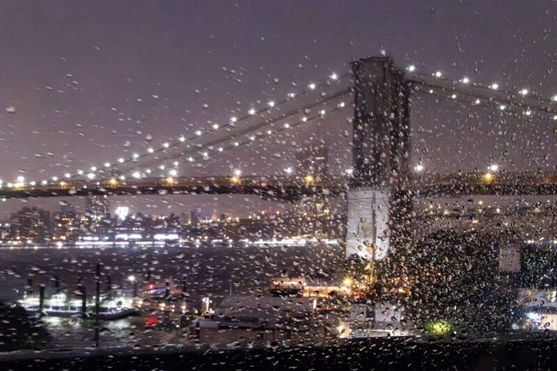 Brooklyn Bridge Rainy Night