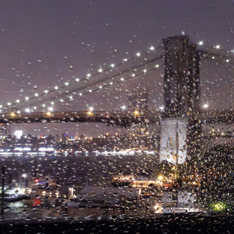 Brooklyn Bridge Rainy Night