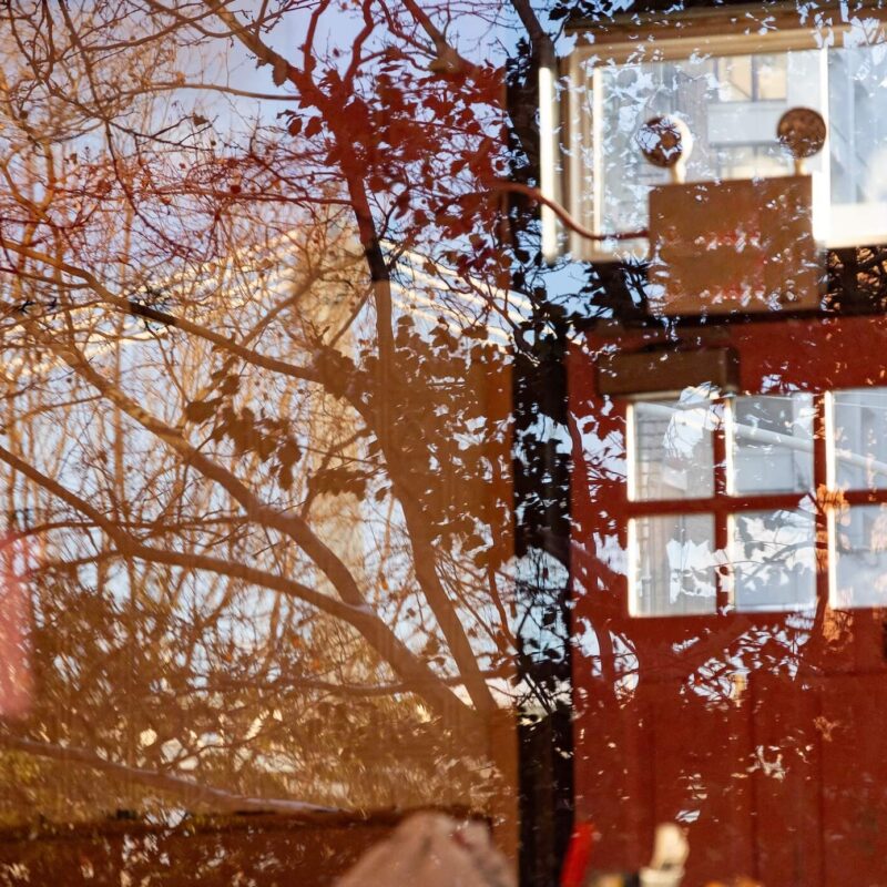 Autumn Window Reflection