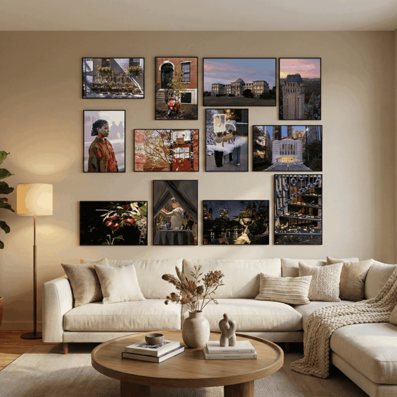 Glass Orchid Gallery Wall