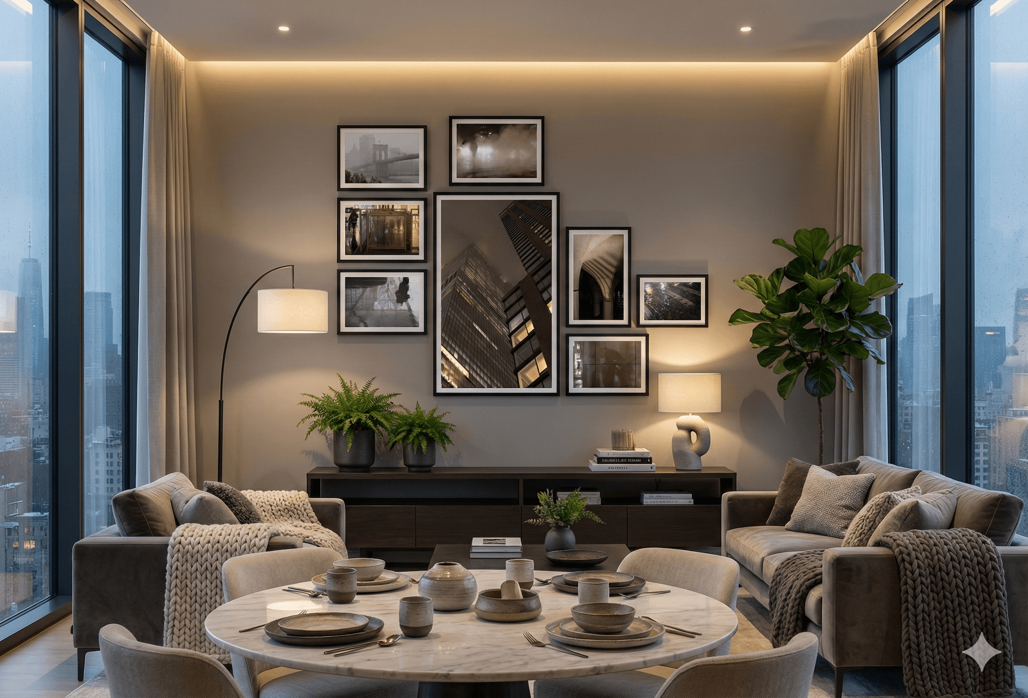 The City in a Minor Key gallery wall from Concrete and Clouds — atmospheric steam and rain photography by Pamela Thomas-Graham.